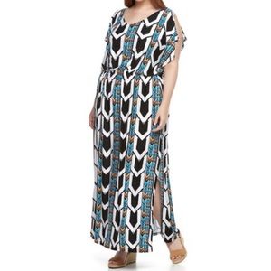APT 9 TROPICAL MAXI OPEN SLEEVES AND BACK
